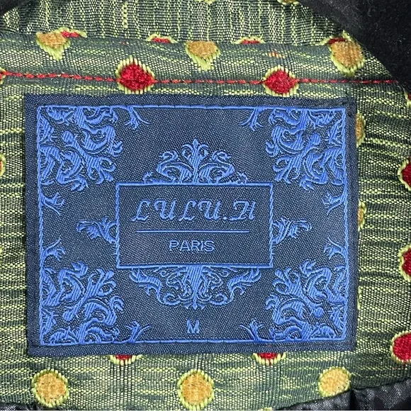 Vintage lulu h floral iridescent green unique coat button down size m - Picture 8 of 16